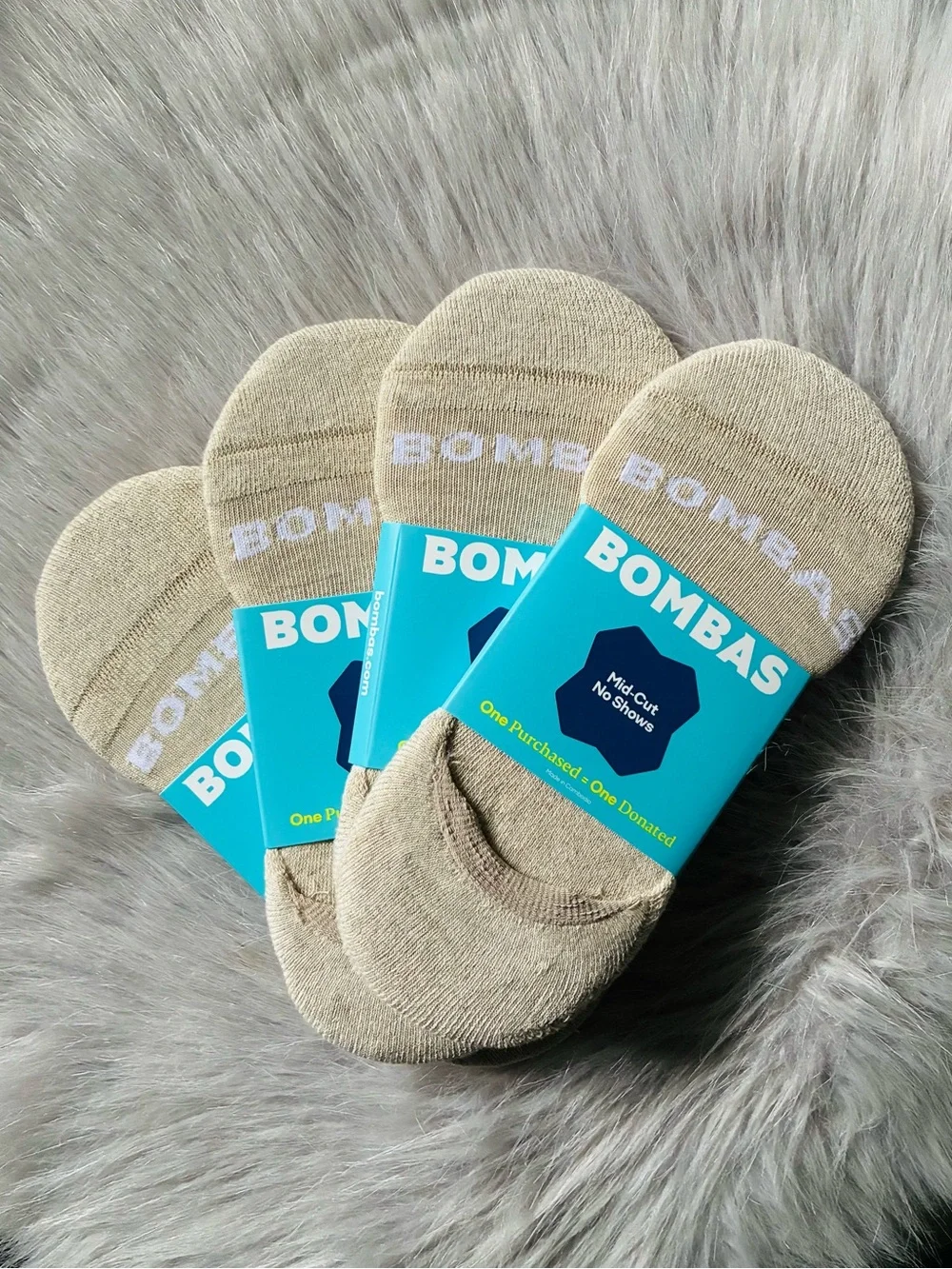 Bombas Mid-Cut Cushioned No-Show Socks in ‘Chai’ - Picture 7 of 8